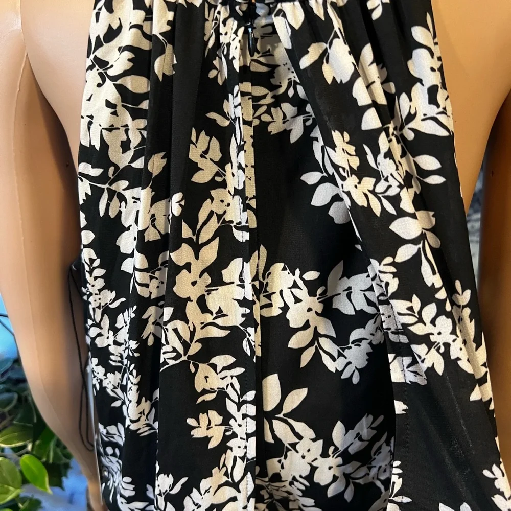 New London Times Floral Tie Waist Jumpsuit Size 10 - Picture 5 of 12